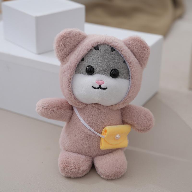 

Cat Plush Adorable Keychain Stuffed Animal Soft Pp Cotton Cuddly Bag Charm Toy