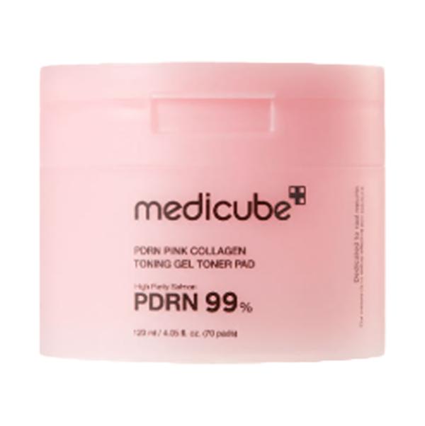 MEDICUBE PDRN Pink Collagen Toning Gel Toner Pad 70 Pads + 10 Pads