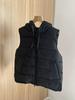 Down Jacket Vest Women's Hooded Knitted Splicing Fashion Casual Vest White Duck Down Sleeveless Jacket Versatile Short