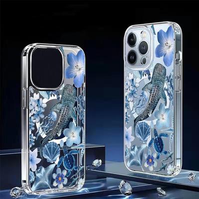 Undersea Animals Magnetic Transparent Full Coverage Phone Case for iPhone 15/16/17 Pro Max
