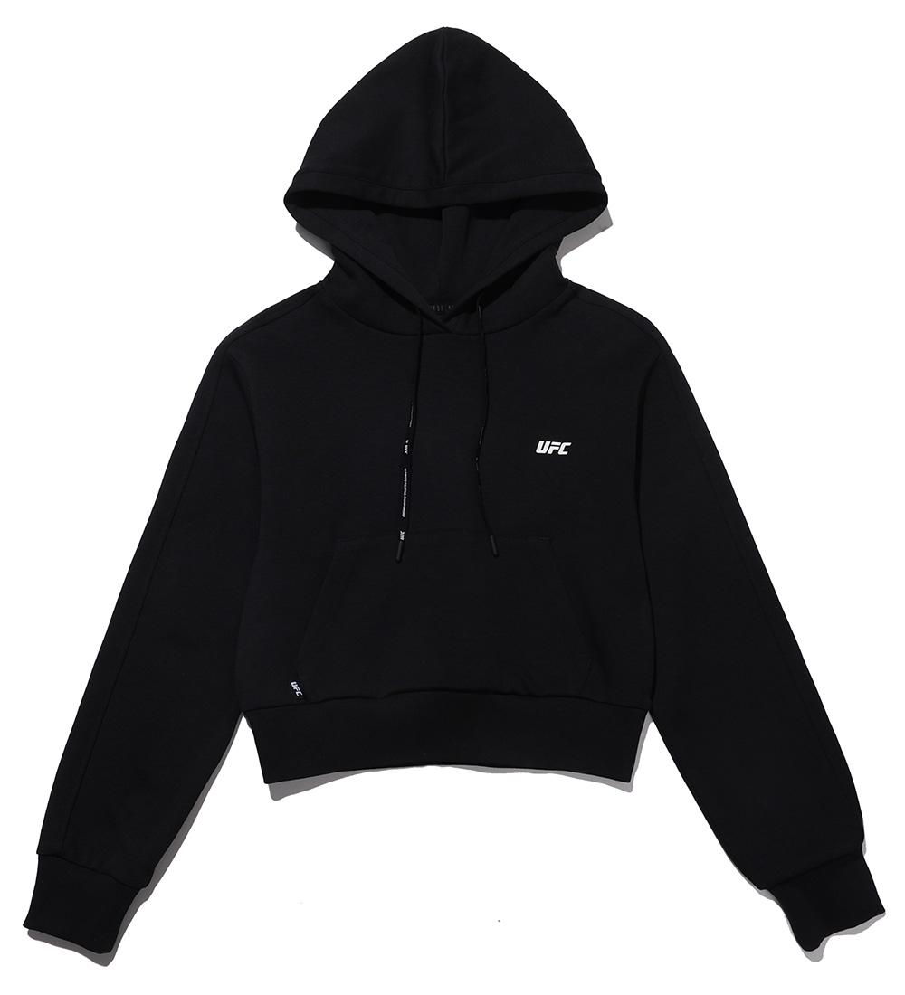 Ufc Sports Ufc Basic Relaxed Fit Crop Hoodie (W) Black U2Swt3243Bk Black/Xs