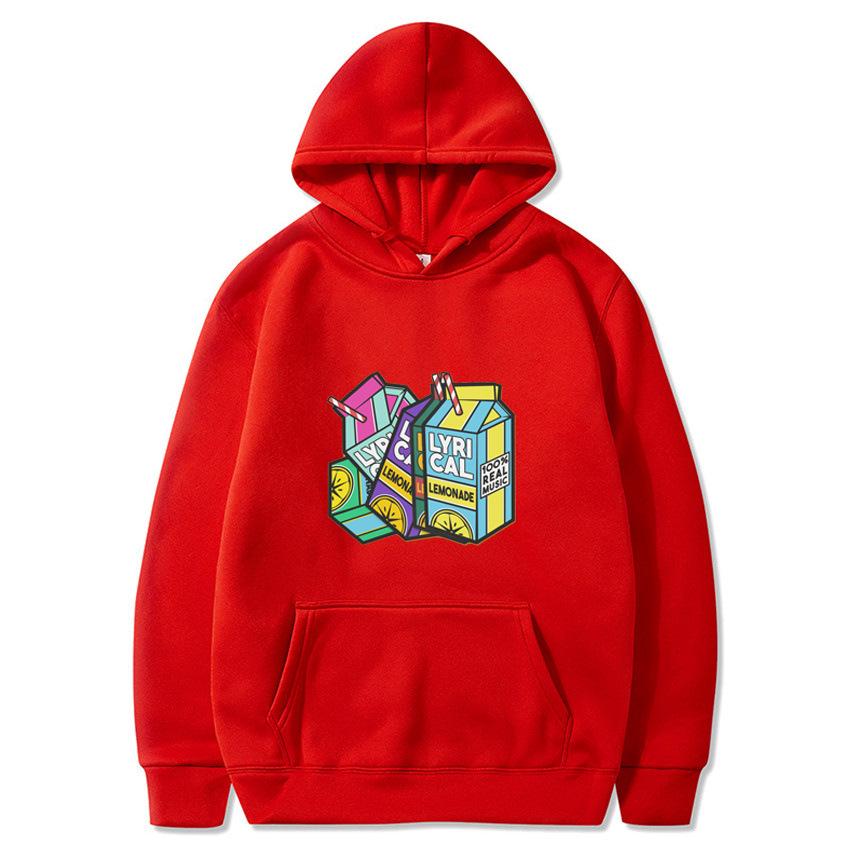 Lyrical Lemonade Lemon-Print Fleece-Lined Hooded Sweatshirt for Men and Women