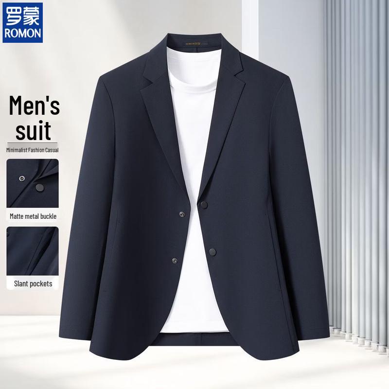 

Romon Men s Ice Silk Casual Suit Jacket 50