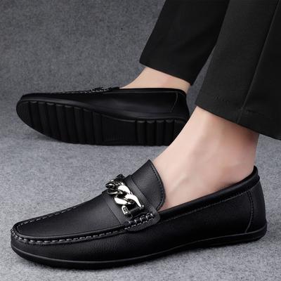 Fashion 2024 Loafers Casual Soft Sole Men's Leather Shoes Driving Shoes Male Walking Shoes Slip-on Gentleman Tractor Ultralight Shoes