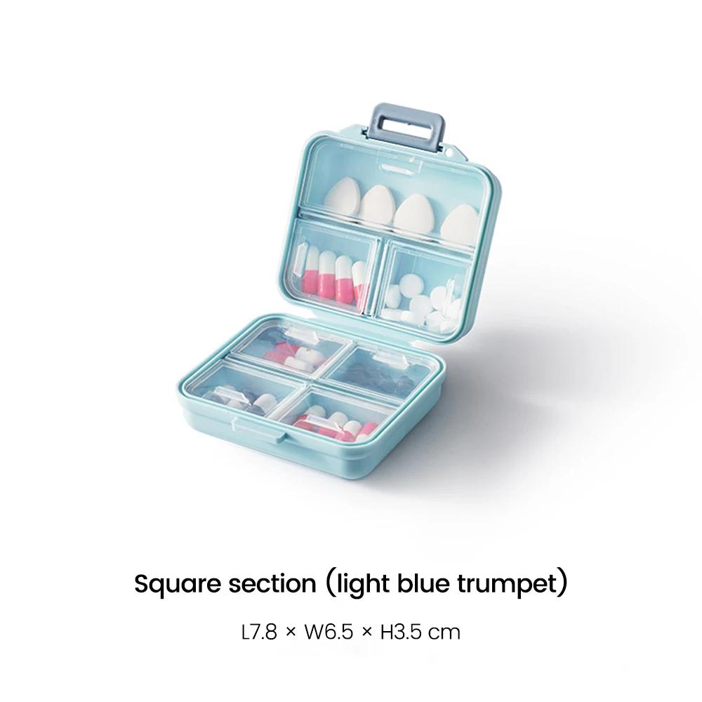 Portable Medicine Box Sub-packing Mini 7 Days Old Man Travel Pillboxes Large Capacity Storage Box