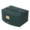 Double Layer Jewelry Box Women Storage Organizer Large Capacity Lockable Drawer Type Jewelry