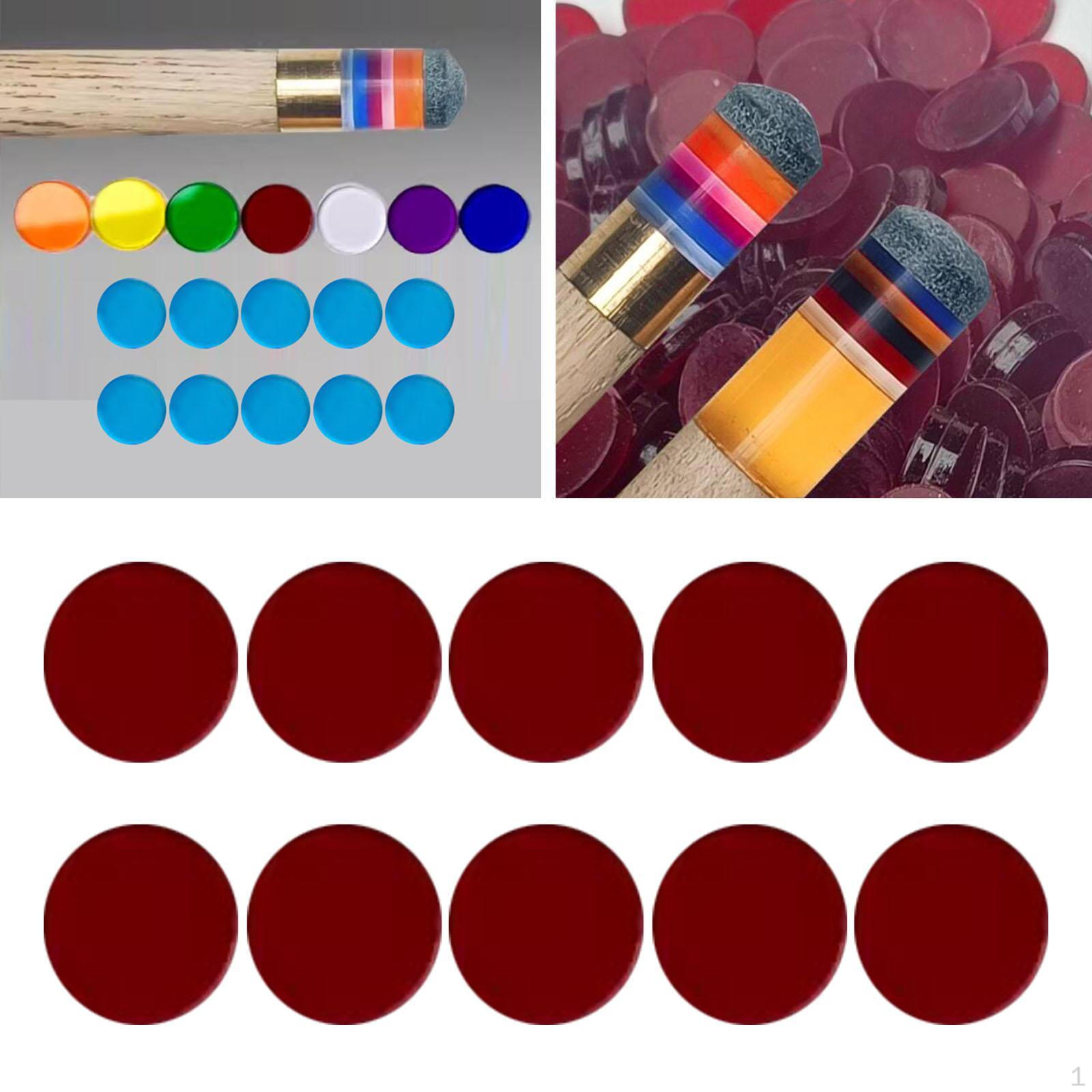 

10 Billiard Cue Pads, 0.55 Inch Professional Accessory, Replacement for Outdoor Club Practice. кларет