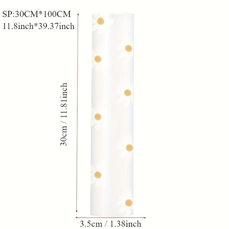 1 Roll Daisy Flower Drawer Shelf Liner for Cabinets Non-Adhesive Drawer Liner Non-Slip Refrigerator Liner Waterproof Fridge Pad