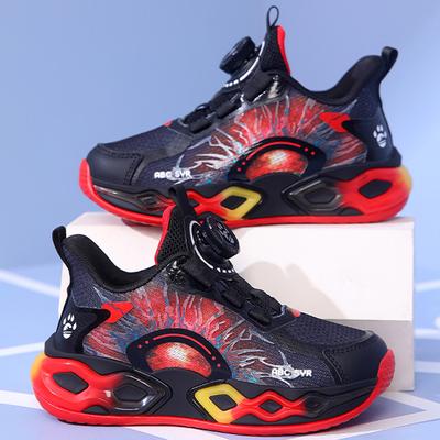 Heißer Verkauf Kinder Sportschuhe Frühling Outdoor Atmungsaktive Laufschuhe Dicksohlige Drehverschluss Freizeitschuhe Kinder