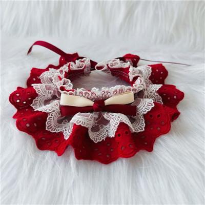 

Bowtie Lace Collar Adjustable Cat Dog Bibs Pet Accessories Puppy Neckerchief Bandanas Necklace Necktie Strap Scarf Pet Suppliers XS15-20cm