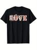Cowboy Love Western Boots Hat Graphic Tee Soft Breathable Cotton T-Shirt Casual Daily Crew Neck Gift