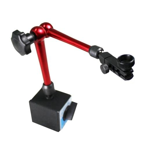 HFS (R) Magnetic Base Stand for Dial Gauges, Adjustable ON/OFF Control, 360mm Tall, 8mm Diameter Hole, Magnetic Base Holder Bracket Tool with Locking F