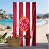Asciugamano da Spiaggia Personalizzato Stampato Ajax Amsterdam Logo Calcio Supporto Nome Personalizzato Testo Asciugamano Assorbente Per Sport Viaggio Regalo Speciale