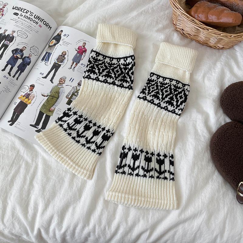 Thickened Retro-Style Sock Covers, Piles Of Socks, Warm And Slimming Calf Covers, With Snow Boot Leg Covers