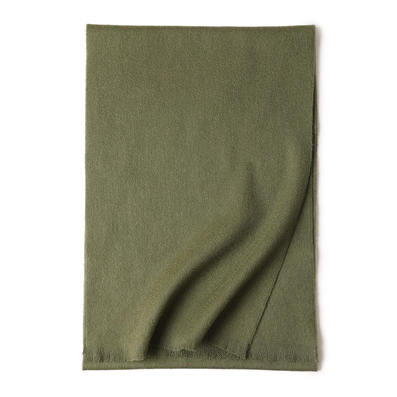 Autumn and Winter New Wool Solid Color Scarf Short Beard Warm Soft Comfortable Men's and Women's Red