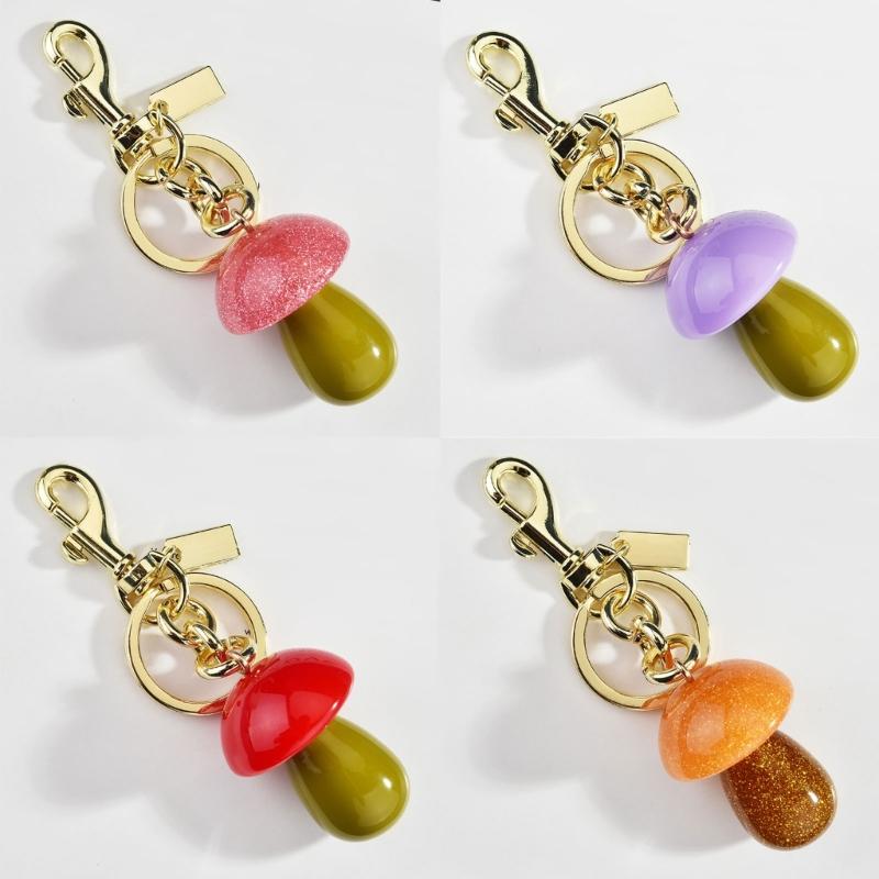 Cartoon Mushroom Keychain Car Key Holder Fashionable Keyring Pendant Bag Decoration for Stylish Women and Students