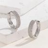 Light Luxury Crystal Circle Earrings Temperament Women Sparkling Earrings  For Women