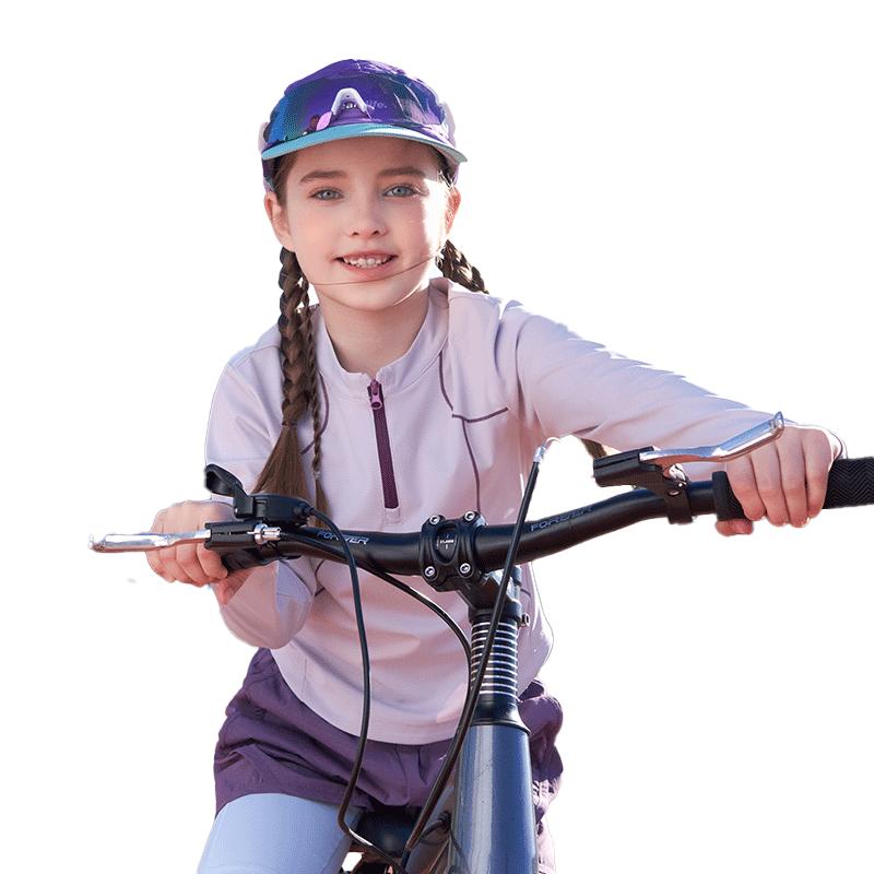 ASK JUNIOR Girls Half-Zip Long Sleeve T-Shirt 120