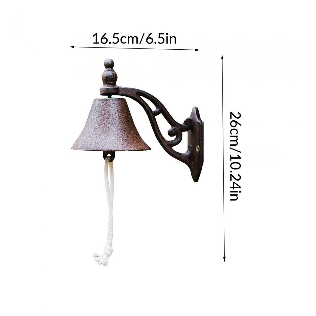 Porch Dinner Bell Decorative Antique Style Doorbells Wall Mounted Dinner Bells for Home Entry Door Reception Ranch Farmhouse