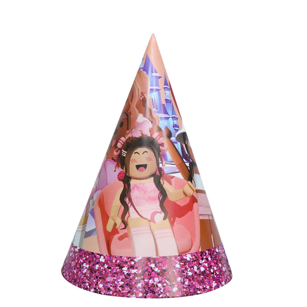 Pink Roblox Birthday Party Supplies Disposable Cutlery Paper Plates Paper Cups Paper Towels Girls Eco-Friendly Paper Products