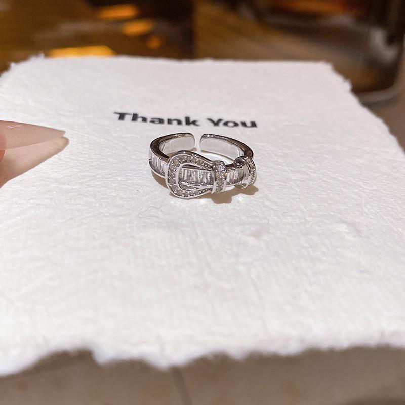 Modern Doublelayer Geometric Hand Chain With Cubic Zirconia For Female Fashionistas Style A