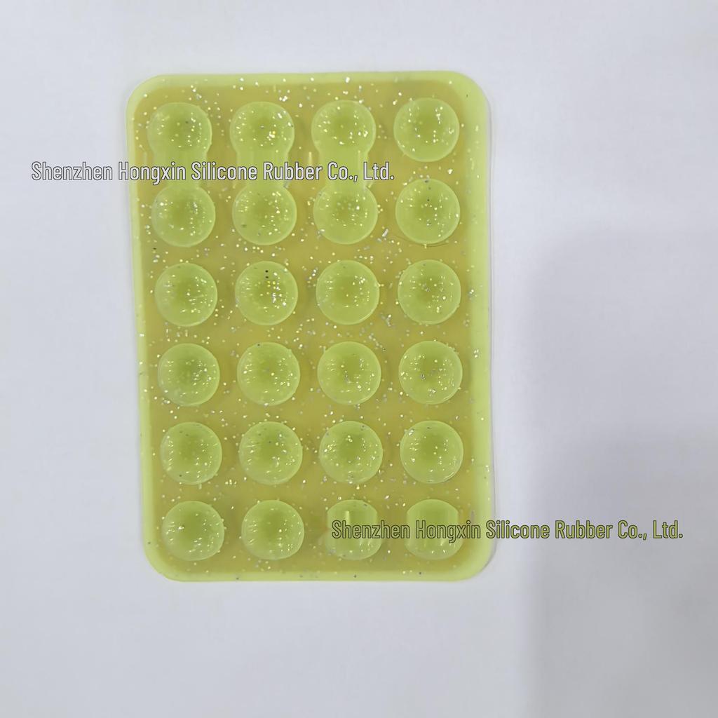 Silicone Suction Cup Holder for Mobile Phones - Square, Single-Sided, Set of 24