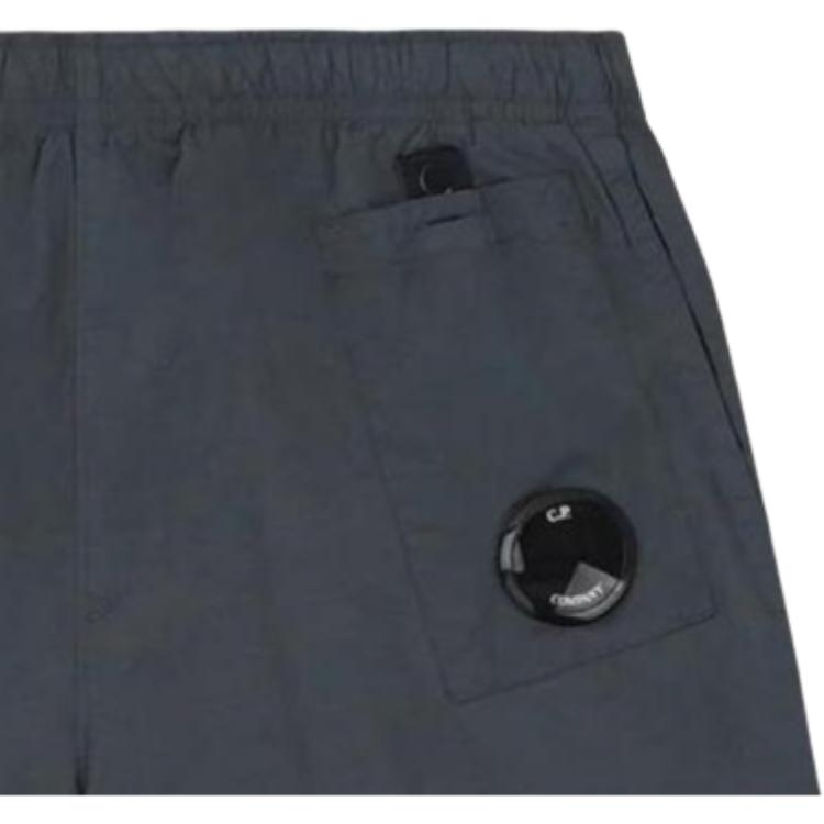 C.P. Company Solid Color Straight Leg Mid Waist Casual Shorts Women Shorts Gray 12CMBW006A005991G978