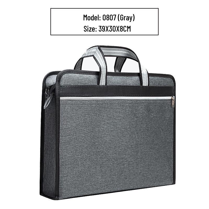 Handheld Waterproof Document Bag with Zipper - Large Capacity Office & Conference Bag for Computers & Documents