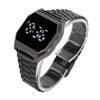 LED Watch for Student Tetragonum Digital Sports Watch with Folding Clasp Alarm Timing Night Light