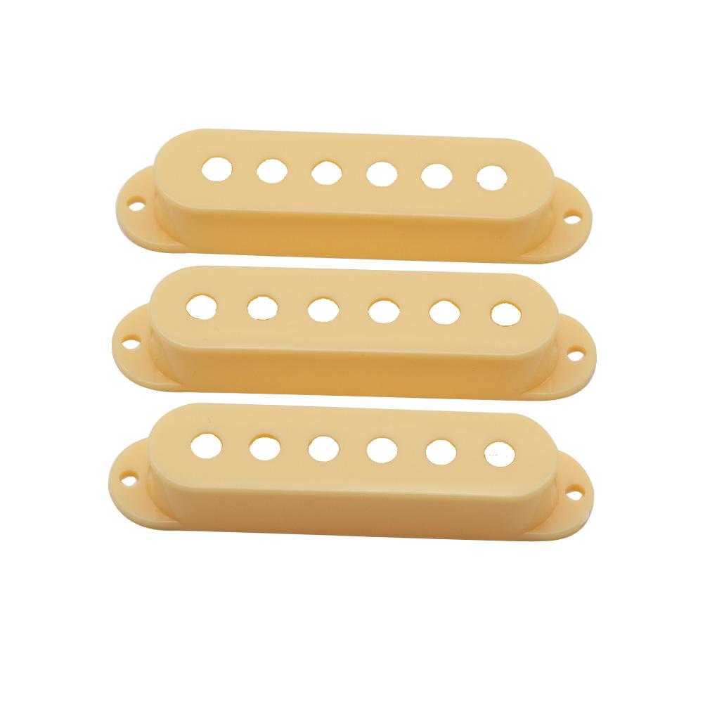 FLEOR 3pcs Plastic ST Guitar Pickup Covers Single Coil Covers for Electric Guitar