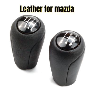 Leder 5-Gang Schalthebelknauf für MAZDA 3 BK BL 5 CR CW 6 II GH CX-7 ER MX-5 NC III 23 MT Leder Schalthebelarm Kopfkugel