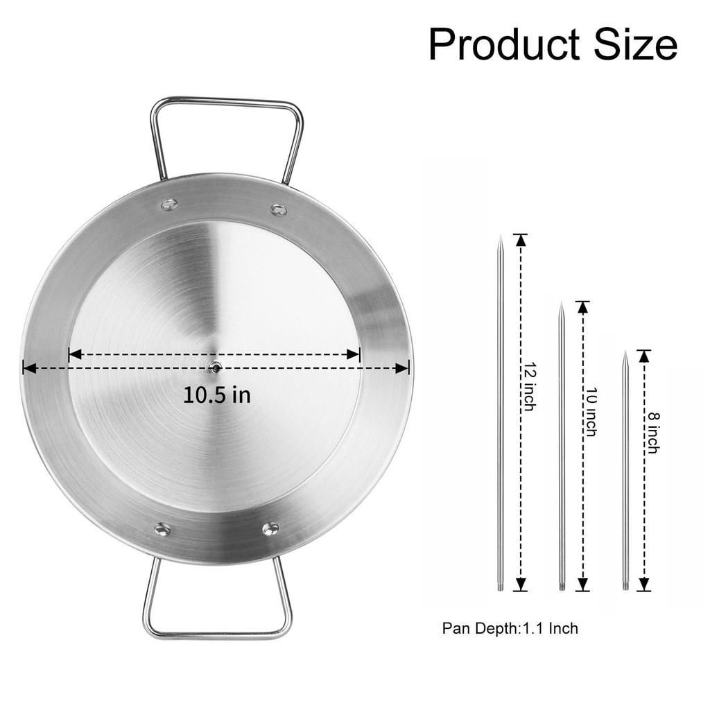 Stainless Steel Vertical Screw BBQ Pot with 3 Removable Grills & Brush