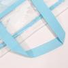 PVC Self Stick File Bag Large Capacity Waterproof Expandable Document Folder Transparent Handheld Portable Storage Organizer For Office School Home