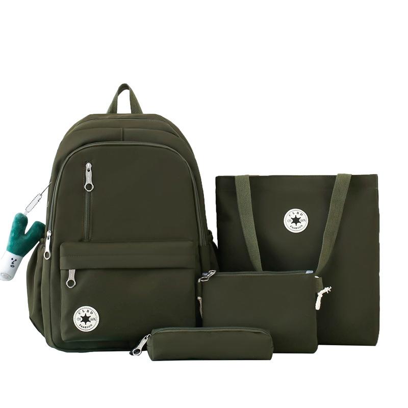 Schoolbag Korean version of women's schoolbag, high school simple contrasting color, American junior high school college student campus
