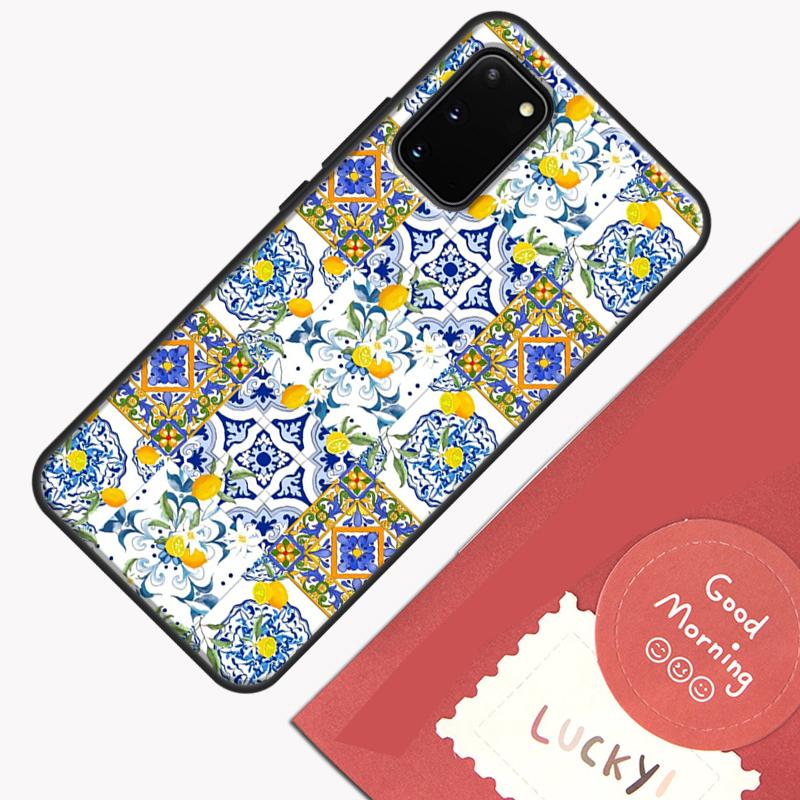 Mediterranean Lemon Phone Case For Samsung Galaxy S25 S26 Ultra S20 S21 S22 S23 S24 Plus S9 S10 S25 FE Cover Shell
