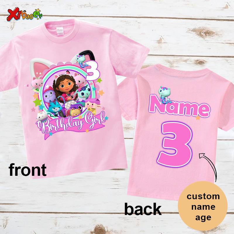Geburtstag Mädchen T-Shirt für Kinder Prinzessinnen-Shirt Individuelles Namens-Shirt Kleinkind Baby Geschenk 4 Jahre Geburtstagsshirt Teenie Mädchen Kleidung 6 Jahre