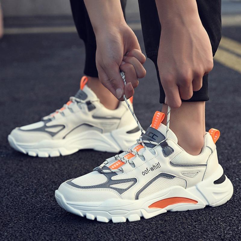Mode Herrsneaker 2024 Vår Ny Mesh Andningsbara Promenadskor för Män Vild Plattform Mode Mångsidig Löparsko Tenis Masculino