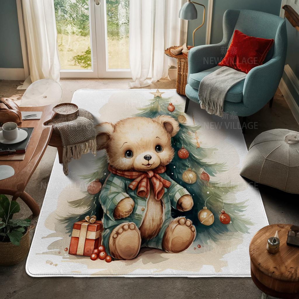 Koberec ke vchodu do domu Rohožka ke dveřím do domu Obývací pokoj Vana Koupelna Protiskluzové koberce s absorpcí vody vana Veselé Vánoce zima