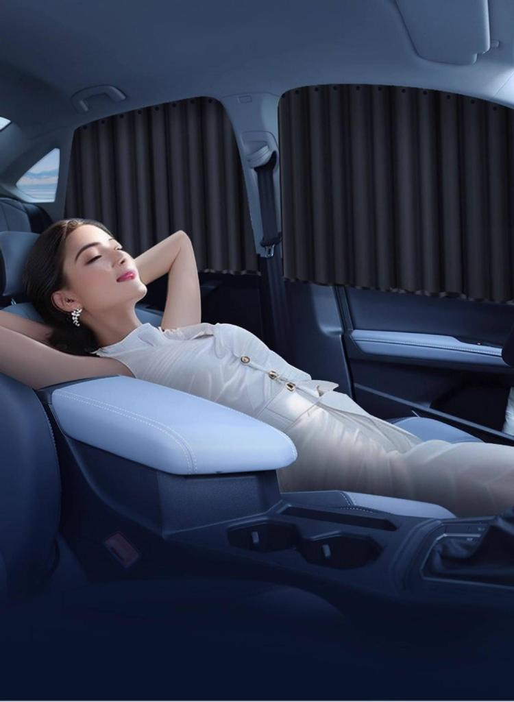 Magnetic Car Privacy Sunshade Curtains for Side Windows - Telescopic Sliding Track Design