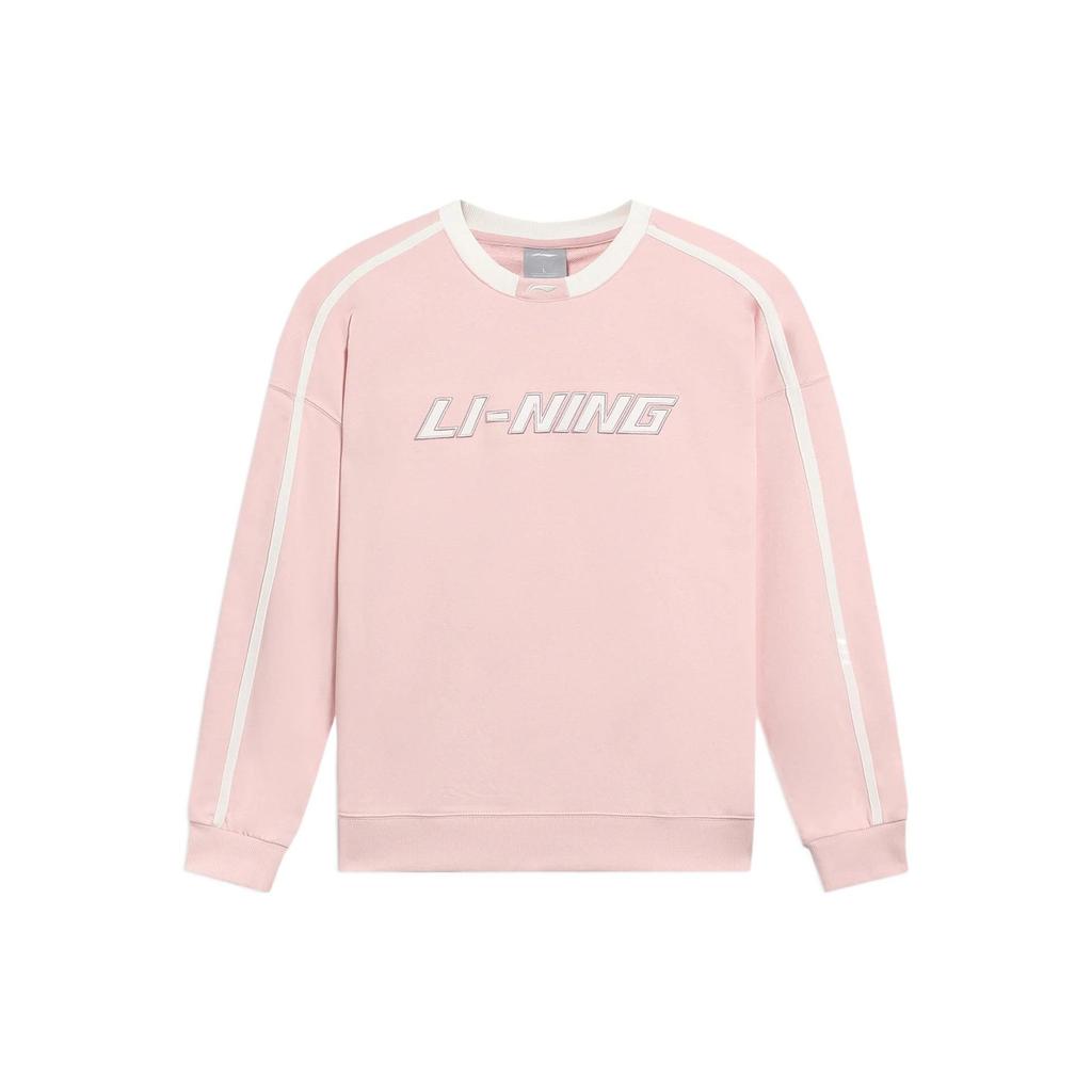 Li Ning Sports Life Collection Sweatshirt Unisex Light Water Pink AWDRD50-5