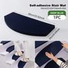 Semi-Circular Stair Mat Rug Self-Adhesive 4mm Thick Stair Tread Carpet Anti-Fall Non-Slip Household Floor Mats All Indoor Places