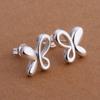 925 Sterling Silver Present Popular Small Butterfly Earring For Women Wedding Party Jewelry