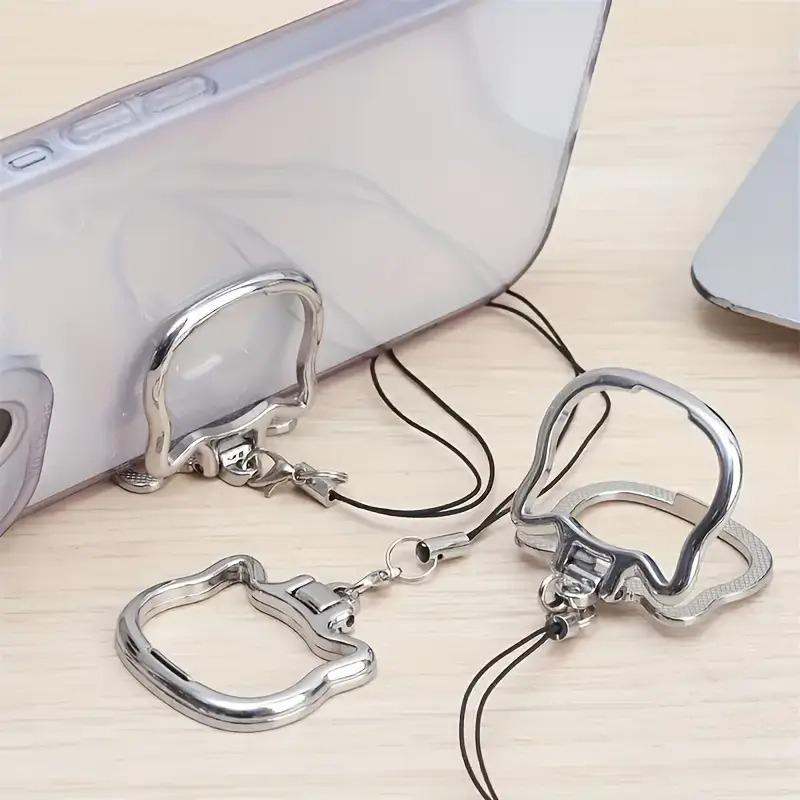 

1 шт. металлический портативный держатель для мобильного телефона в виде головы кошки ремешок для мобильного телефона с защитой от падения ремешок ручная настольная подставка