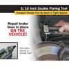 Car Brake Line Flaring Device 3/16in 4.75mm Manual Tubing Flaring Tool Double Flare Tool Kit with Box Brake Lines Tool