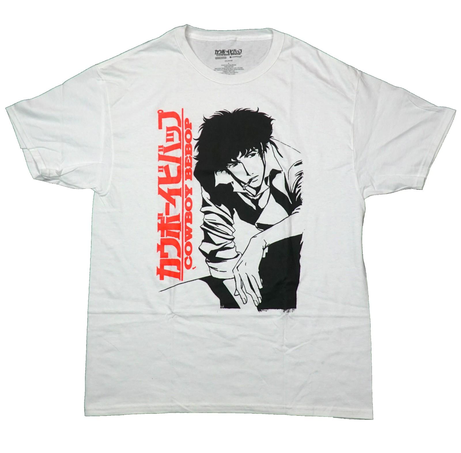 Cowboy Bebop New Adult T-Shirt - Spike Sketch Next to Red Logo XXL