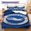 Σετ Κλινοσκεπασμάτων Μοτίβο Brighton & Hove Albion, Σετ Παπλώματος Κάλυμμα Παπλώματος Μαξιλαροθήκη Οικιακό Δώρο Γενεθλίων(1 * παπλωματοθήκη + 2 * μαξιλαροθήκη, χωρίς πυρήνα)