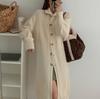 Strickjacke mit hohem Kragen und mittellanger Länge für Damen - 2025 Herbst/Winter Schlank machender Pullovermantel