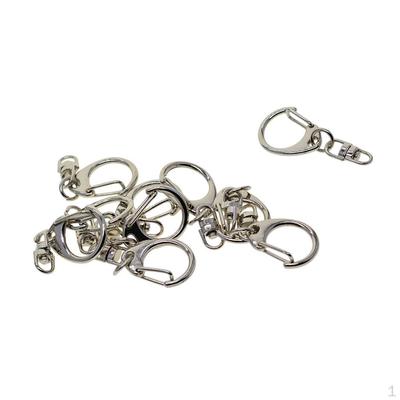 10 pezzi in lega piccolo girevole cordino moschettone moschettone clip portachiavi chiave