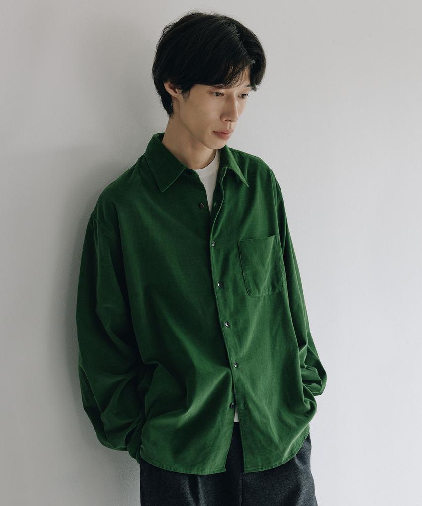BLANKROOM Corduroy Shirt_Rich Green