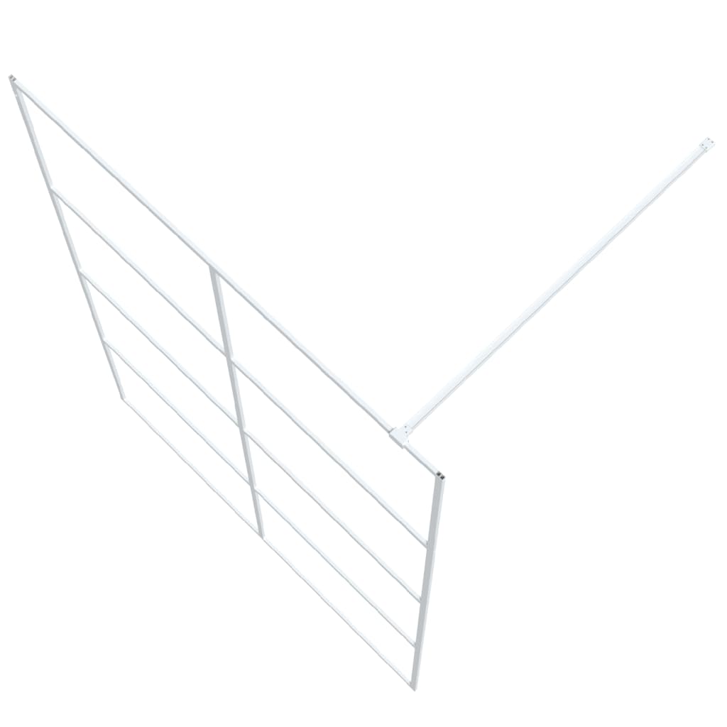 Vidaxl Shower Wall, White, 140X195 Cm, Transparent ESG Glass